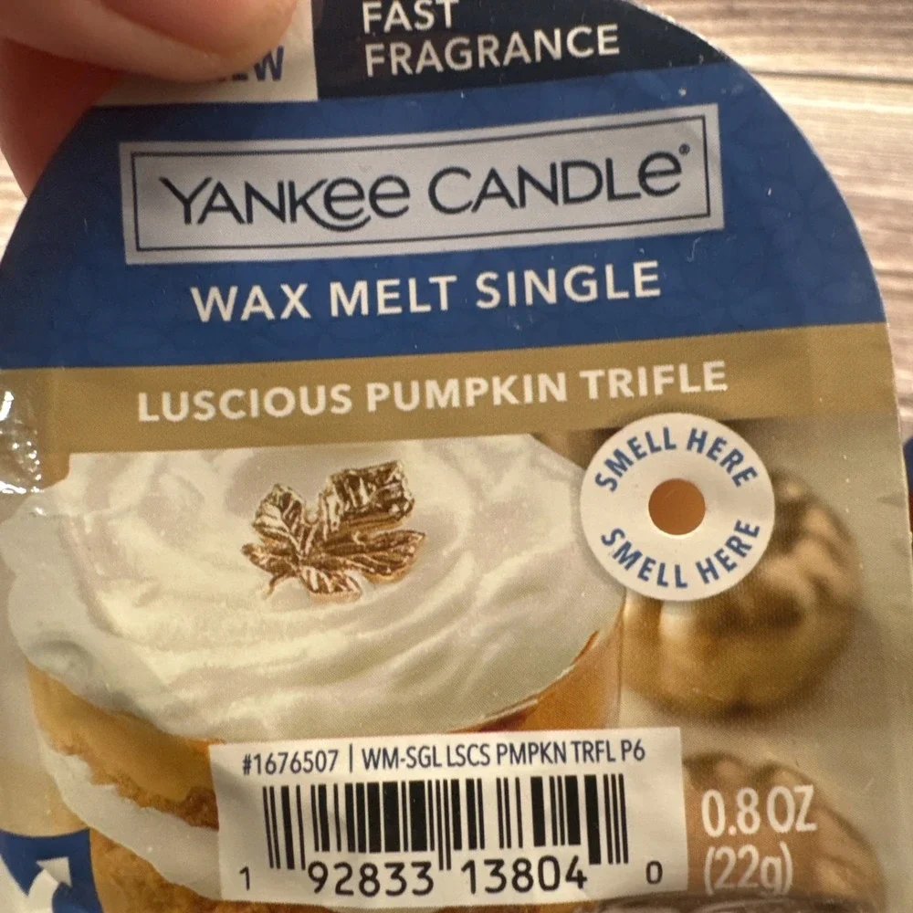 Yankee Candle Wax Melt Single .8oz Lot Of 4 Apple Pumpkin Luscious Pumpkin